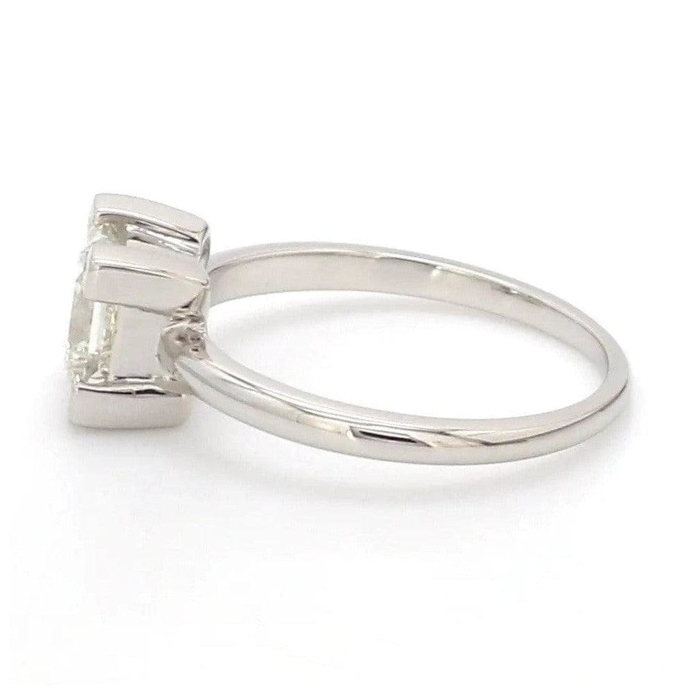 Jewelove™ Rings Women's Band only Princess Cut Solitaire Platinum Ring with 4 Prongs JL PT 440