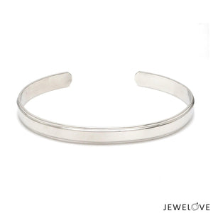 Jewelove™ Bangles & Bracelets Punjabi Open Platinum Kada with Raised Center JL PTB 817