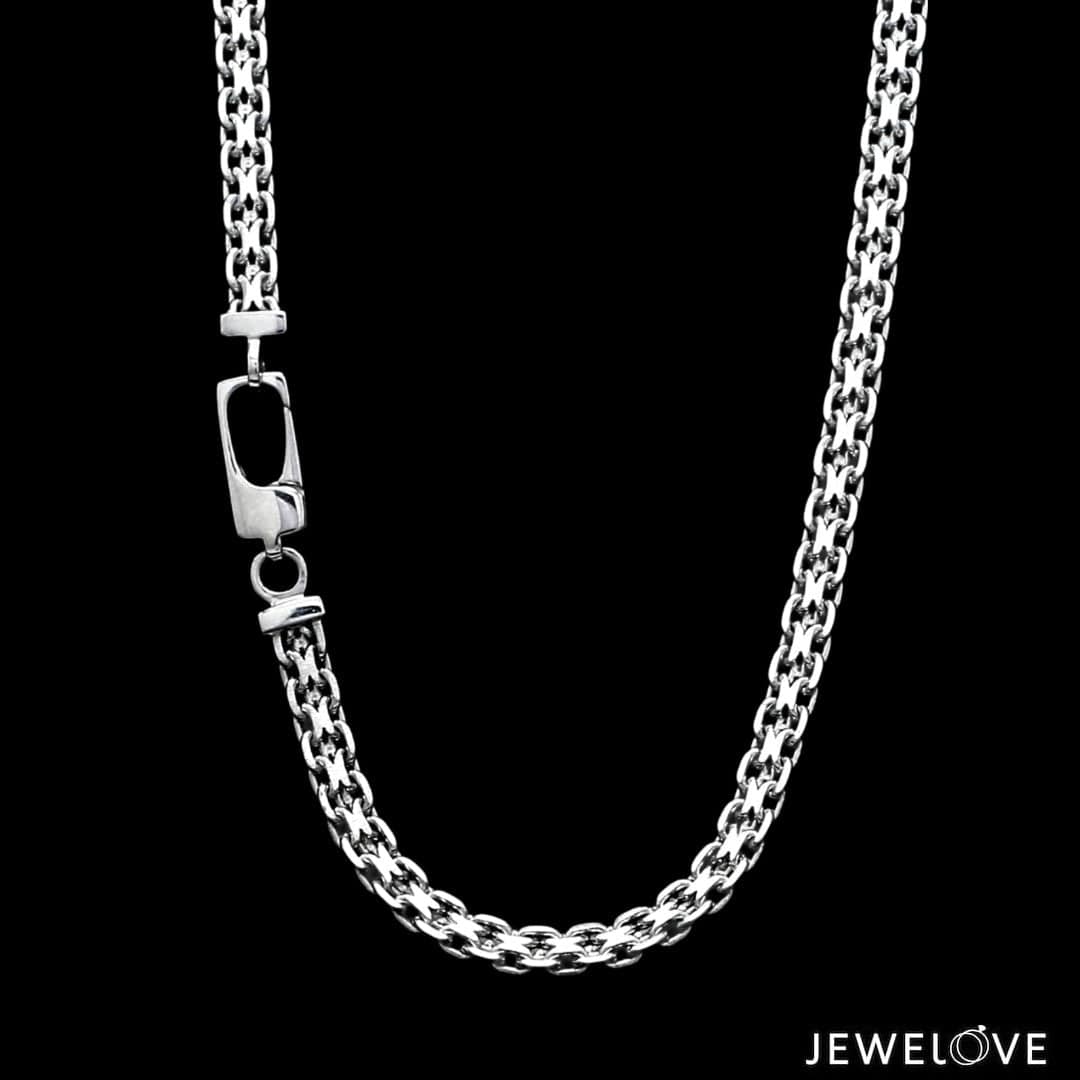 Jewelove™ Chains 22 inches Ready to Ship - 22 inches - Men of Platinum Chain for Men JL PT CH 1246