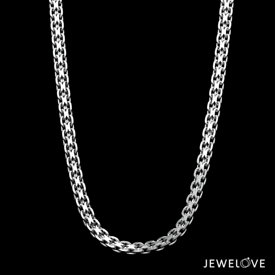 Jewelove™ Chains 22 inches Ready to Ship - 22 inches - Men of Platinum Chain for Men JL PT CH 1246