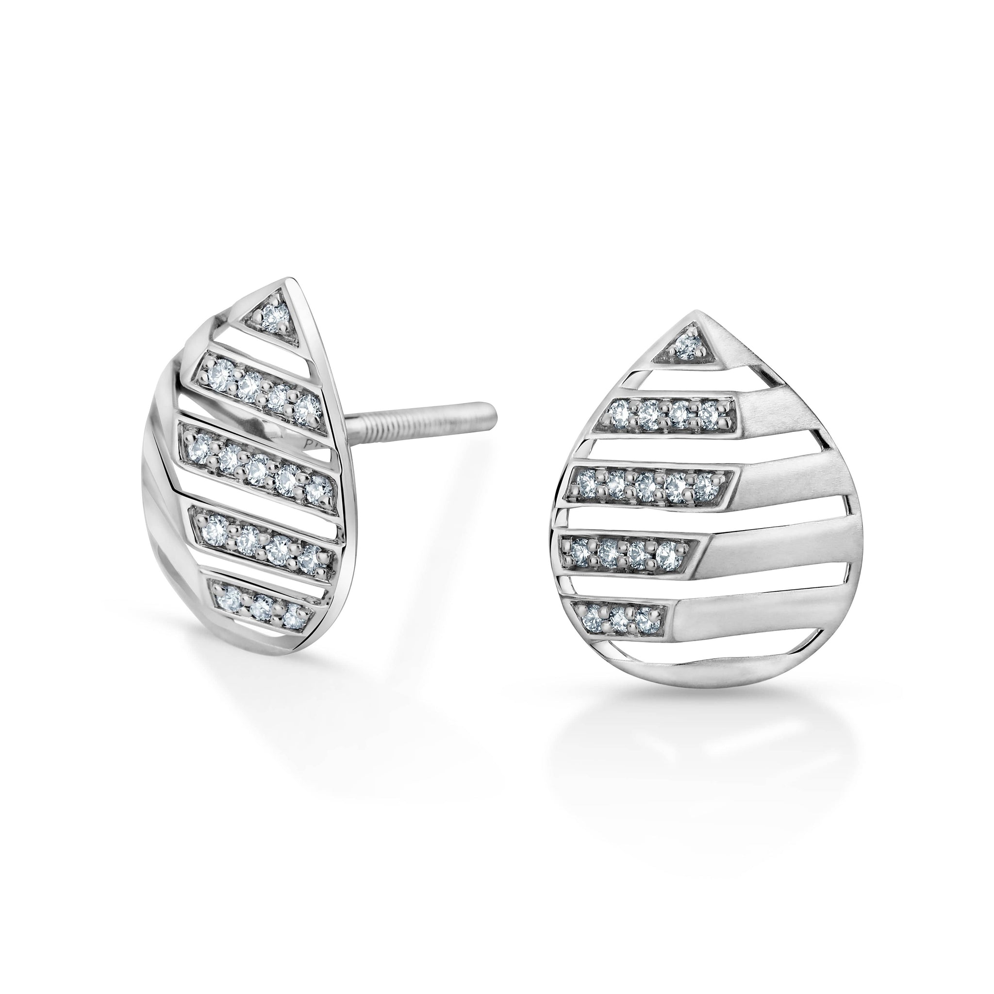 Jewelove™ Earrings VVS GH Ready to Ship - Evara Platinum Diamonds Earrings for Women JL PT E 234