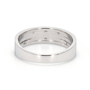 Jewelove™ Rings Ready to Ship - Ring Size 11 - Designer Platinum Ring with Grooves & Diamonds for Women JL PT 570