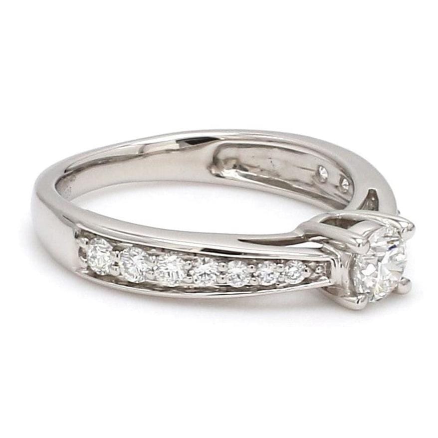 Jewelove™ Rings Ready to Ship - Ring Size 12, Platinum Solitaire Ring for Women JL PT 624