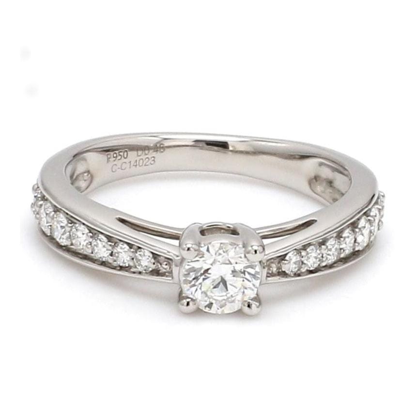 Jewelove™ Rings Ready to Ship - Ring Size 12, Platinum Solitaire Ring for Women JL PT 624