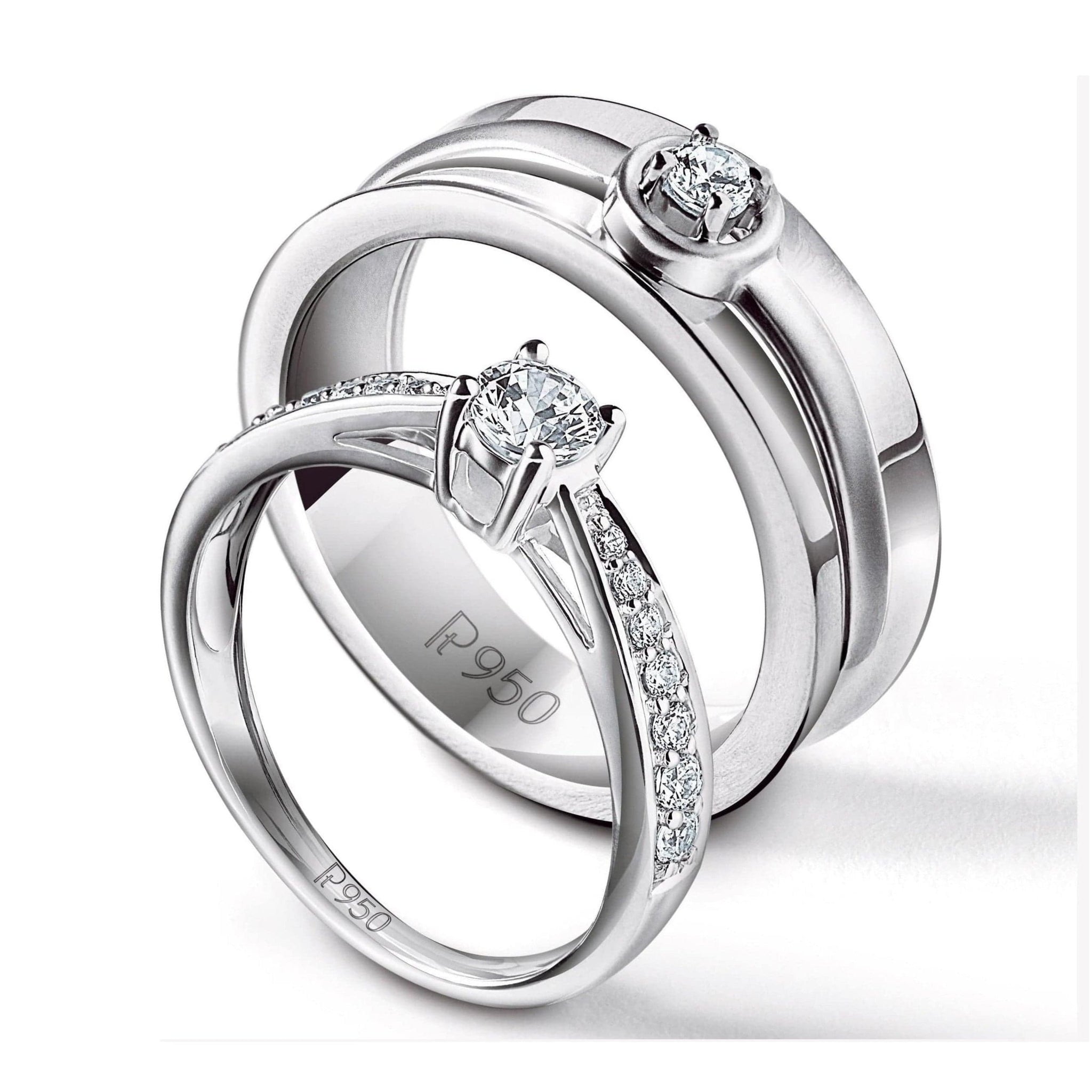 Jewelove™ Rings Ready to Ship - Ring Size 12, Platinum Solitaire Ring for Women JL PT 624