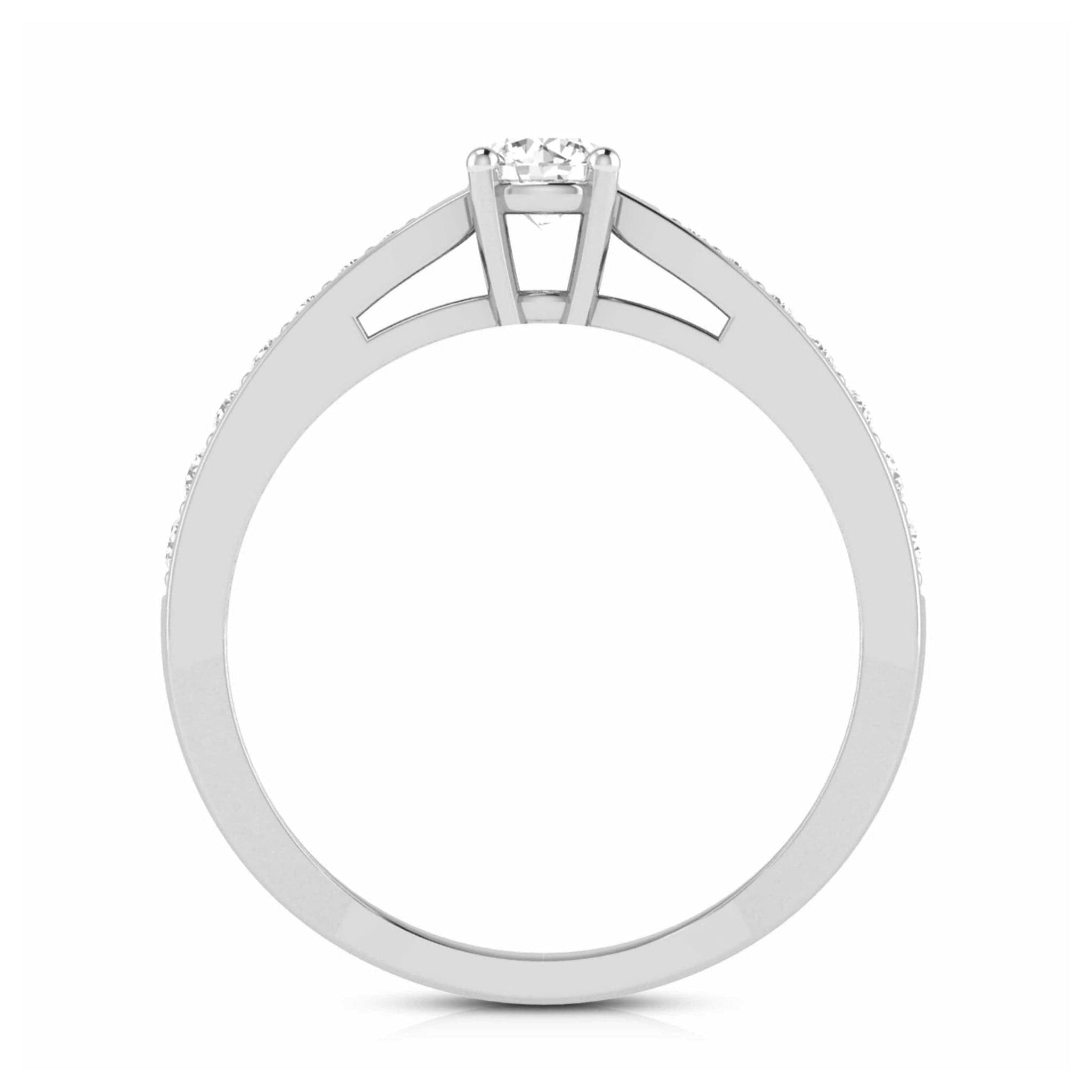 Jewelove™ Rings Ready to Ship - Ring Size 12, Platinum Solitaire Ring for Women JL PT 624