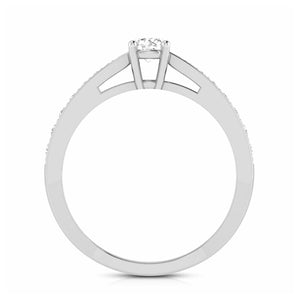 Jewelove™ Rings Ready to Ship - Ring Size 12, Platinum Solitaire Ring for Women JL PT 624