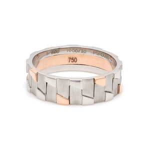 Jewelove™ Rings Men's Band only Ready to Ship - Ring Size 20 - Men of Platinum | Rose Gold Fusion Ring for Men JL PT 684