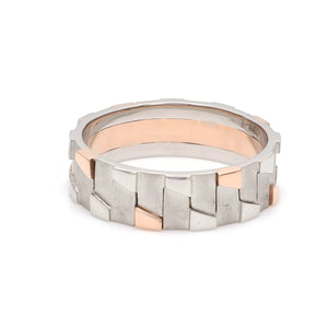 Jewelove™ Rings Men's Band only Ready to Ship - Ring Size 20 - Men of Platinum | Rose Gold Fusion Ring for Men JL PT 684