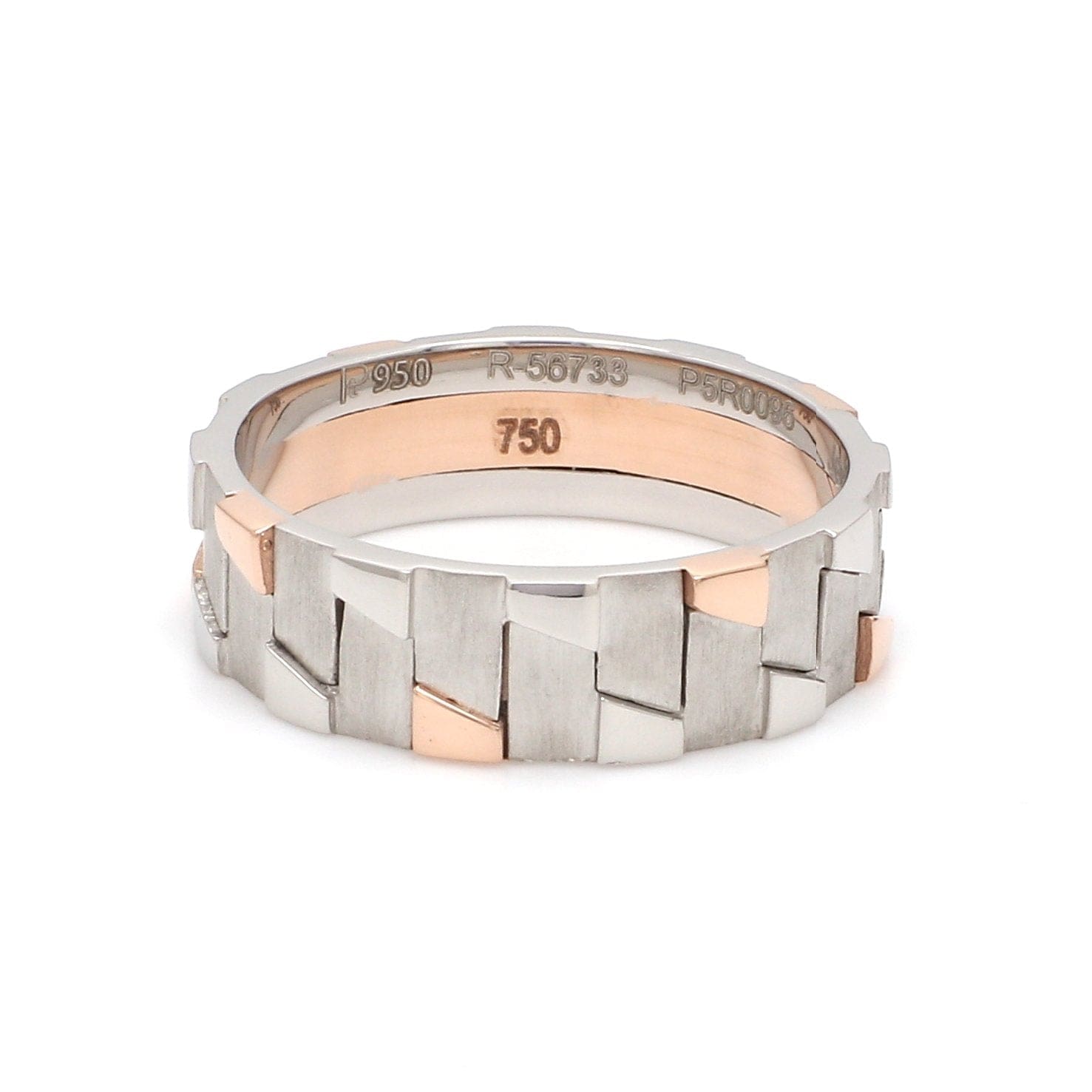 Jewelove™ Rings Men's Band only Ready to Ship - Ring Size 20 - Men of Platinum | Rose Gold Fusion Ring for Men JL PT 684