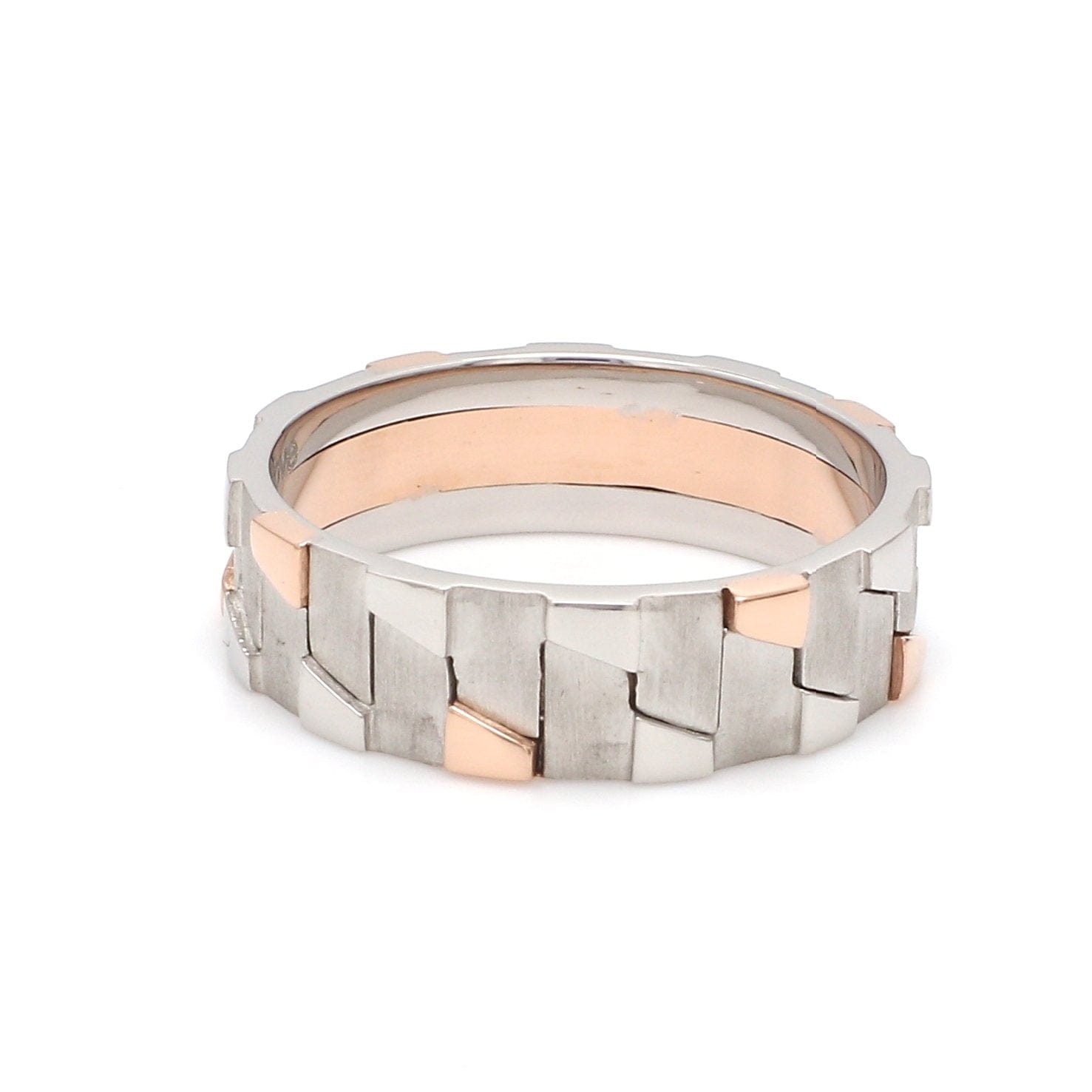 Jewelove™ Rings Men's Band only Ready to Ship - Ring Size 20 - Men of Platinum | Rose Gold Fusion Ring for Men JL PT 684