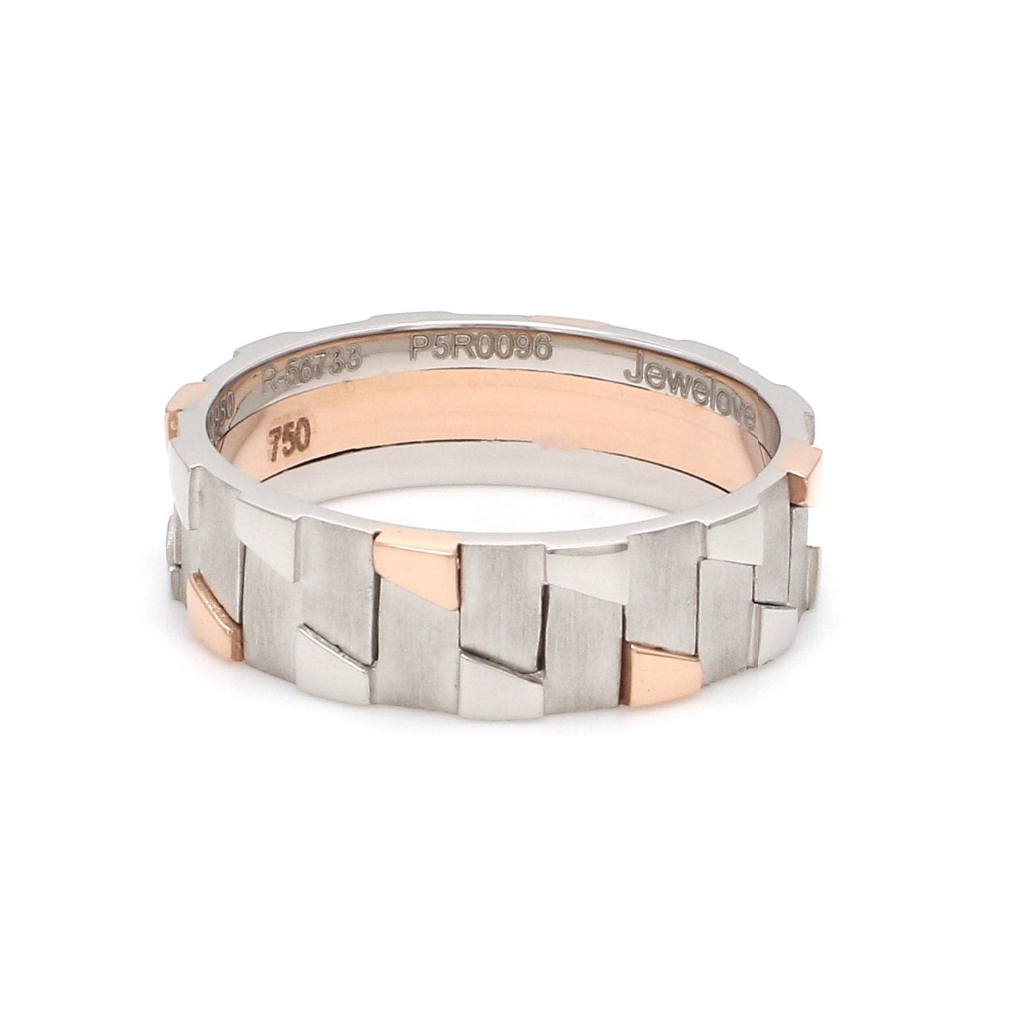 Jewelove™ Rings Men's Band only Ready to Ship - Ring Size 20 - Men of Platinum | Rose Gold Fusion Ring for Men JL PT 684