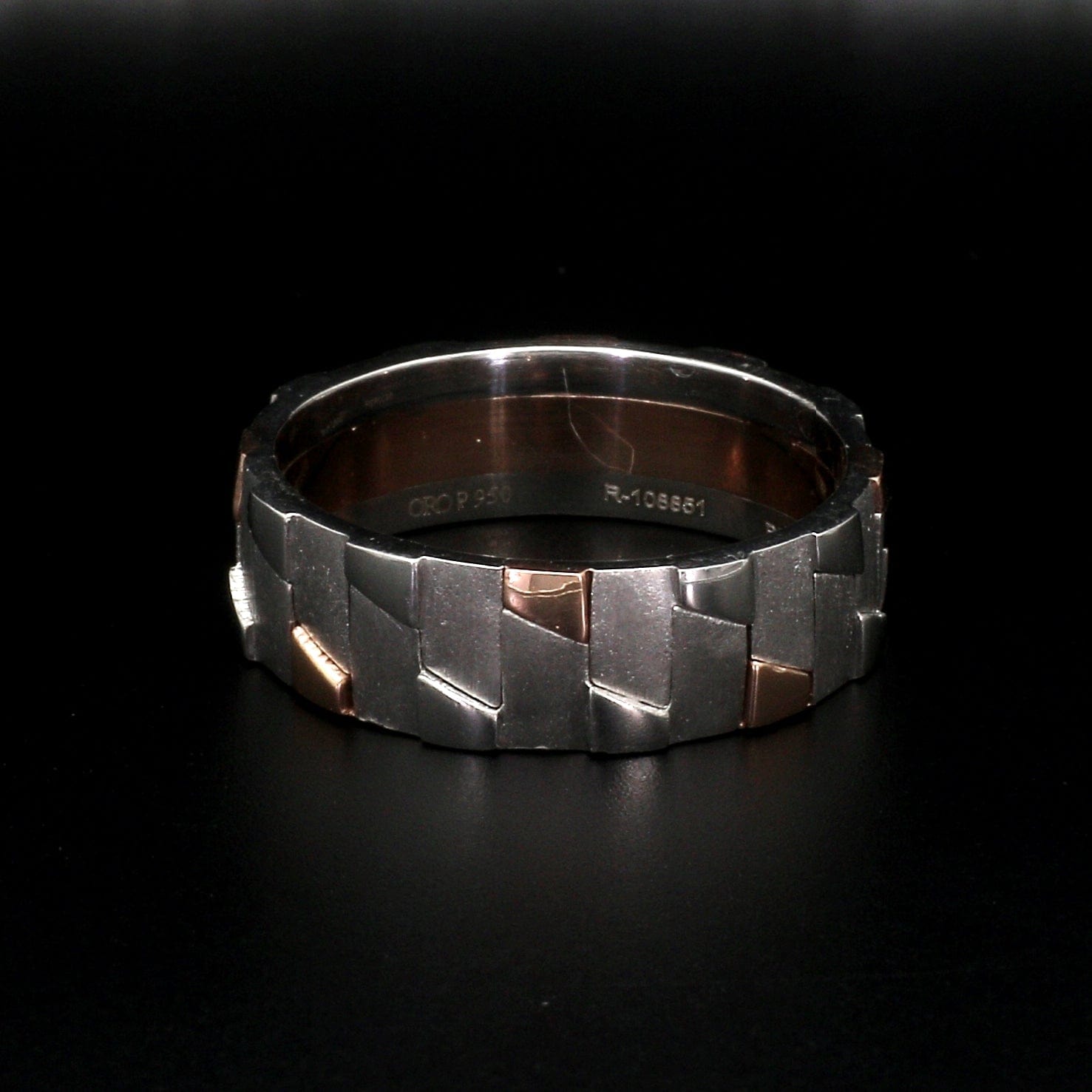 Jewelove™ Rings Men's Band only Ready to Ship - Ring Size 20 - Men of Platinum | Rose Gold Fusion Ring for Men JL PT 684