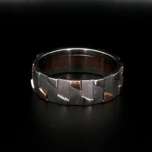 Jewelove™ Rings Men's Band only Ready to Ship - Ring Size 20 - Men of Platinum | Rose Gold Fusion Ring for Men JL PT 684