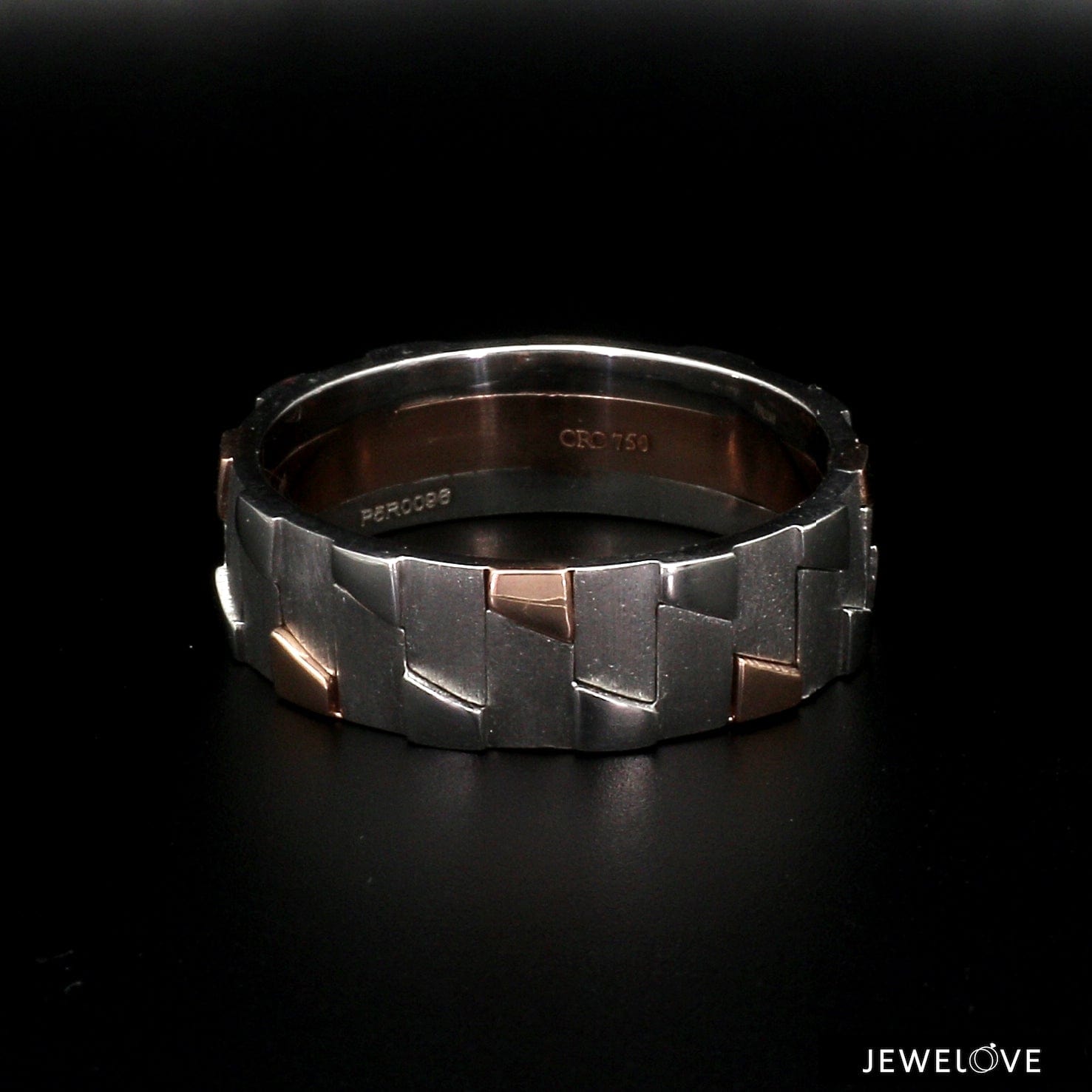 Jewelove™ Rings Men's Band only Ready to Ship - Ring Size 20 - Men of Platinum | Rose Gold Fusion Ring for Men JL PT 684