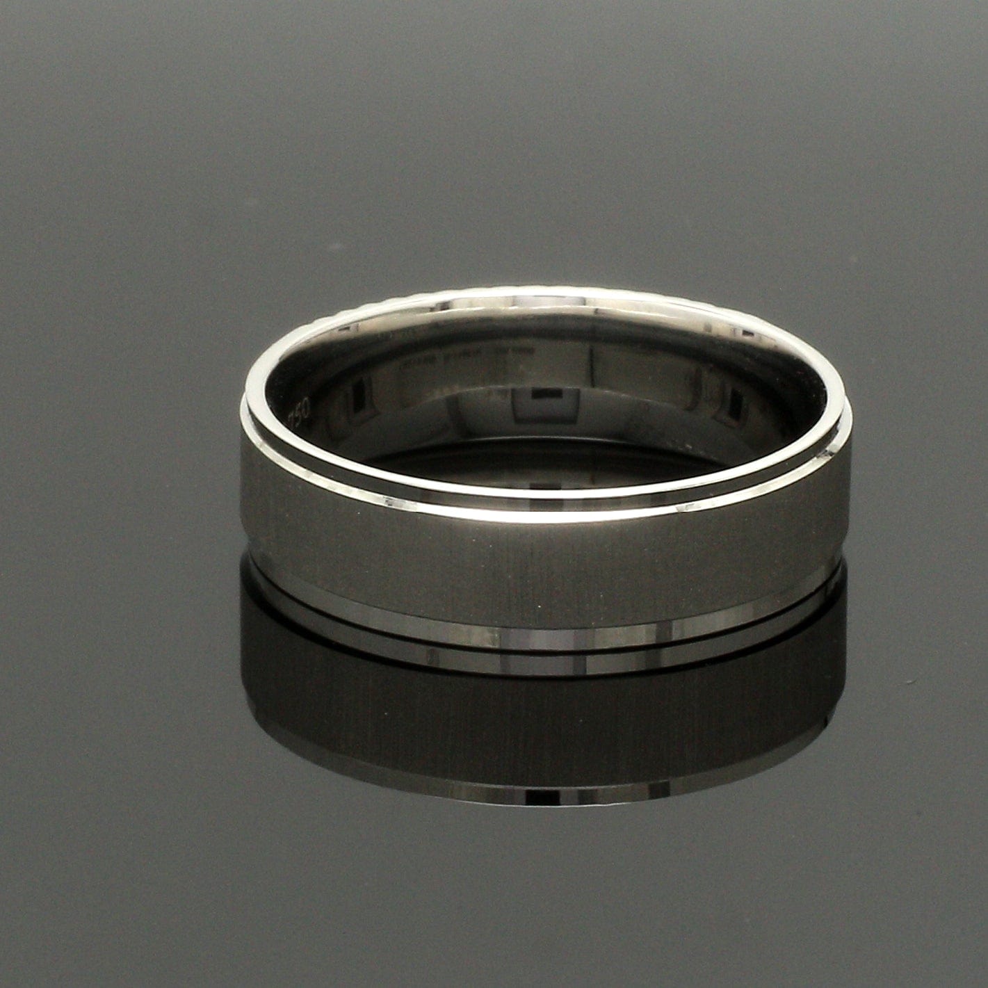 Jewelove™ Rings Men's Band only Ready to Ship - Ring Size 21 - Platinum Ring with Rose Gold Jaguar for Men JL PT 1308