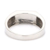 Jewelove™ Rings Men's Band only Ready to Ship - Ring Size 22 Men of Platinum | Heavy Platinum Signet Flat Top Ring JL PT 1056