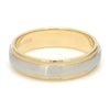 Ready to Ship - Ring Size 22, Platinum & Yellow Gold Ring for Men with Milgrain Edge JL PT 636