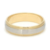 Ready to Ship - Ring Size 22, Platinum & Yellow Gold Ring for Men with Milgrain Edge JL PT 636