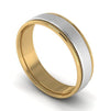 Jewelove™ Rings Ready to Ship - Ring Size 22, Platinum & Yellow Gold Ring for Men with Milgrain Edge JL PT 636