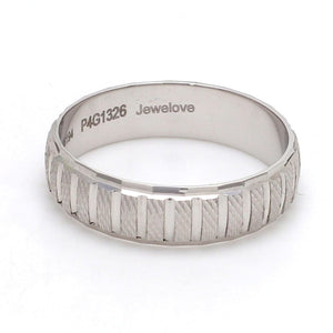 Jewelove™ Rings Men's Band only Ready to Ship - Ring Size 24, Designer Platinum Ring with Textured Blocks for Men JL PT 619