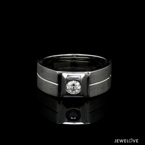 Jewelove™ Rings Men's Band only / VS GH Ready to Ship - Ring Size 24, Diamond Platinum Ring for Men JL PT 1110