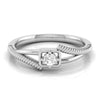 Jewelove™ Rings Ready to Ship - Ring Size 29,  Single Diamond Rope Style Platinum Men’s Ring JL PT 623