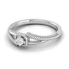 Jewelove™ Rings Ready to Ship - Ring Size 29,  Single Diamond Rope Style Platinum Men’s Ring JL PT 623