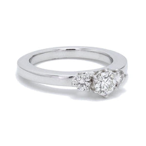 Jewelove™ Rings Ready to Ship - Ring Size 8 - 3 Diamond Platinum Engagement Solitaire Ring JL PT 326