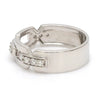 Jewelove™ Rings Ready to Ship - Ring Size 9, Designer Platinum Love Bands with Diamonds JL PT 426