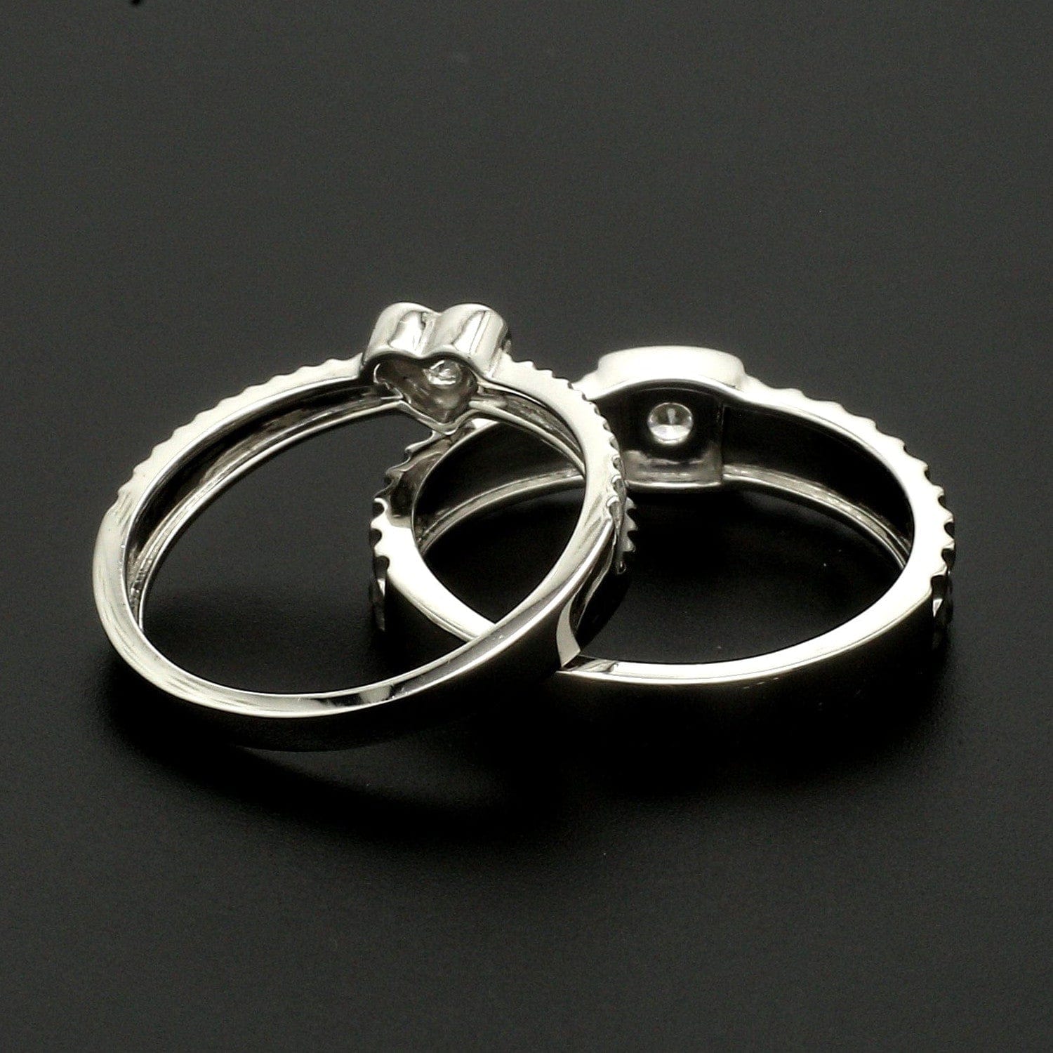 Jewelove™ Rings Ready to Ship - Ring Sizes 11, 18 Designer Heart Platinum Love Bands JL PT 922