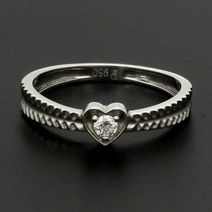 Jewelove™ Rings Ready to Ship - Ring Sizes 11, 18 Designer Heart Platinum Love Bands JL PT 922