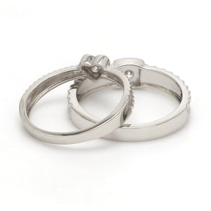 Jewelove™ Rings Ready to Ship - Ring Sizes 11, 18 Designer Heart Platinum Love Bands JL PT 922