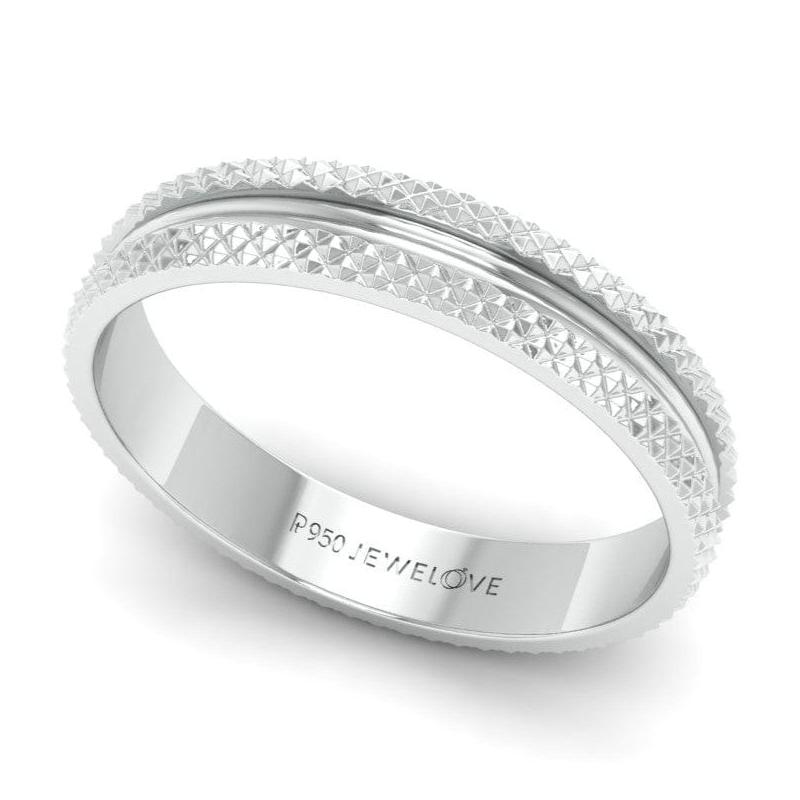 Jewelove™ Rings Men's Band only Ready to Ship - Ring Sizes 11, 20 - Textured Platinum Couple Rings JL PT 1111