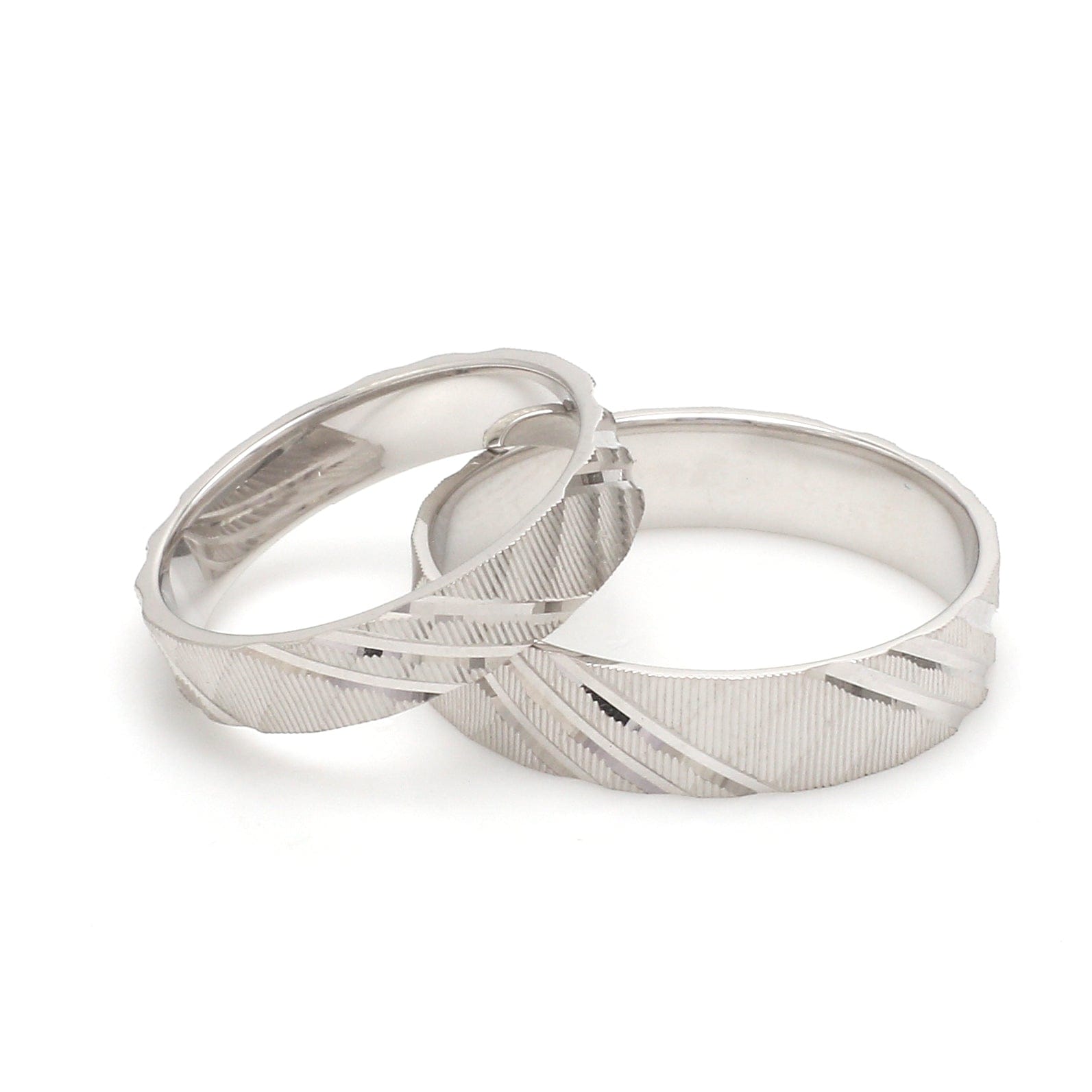 Jewelove™ Rings Ready to Ship - Ring Sizes 11, 21 - Platinum Love Bands for Couple JL PT 1307