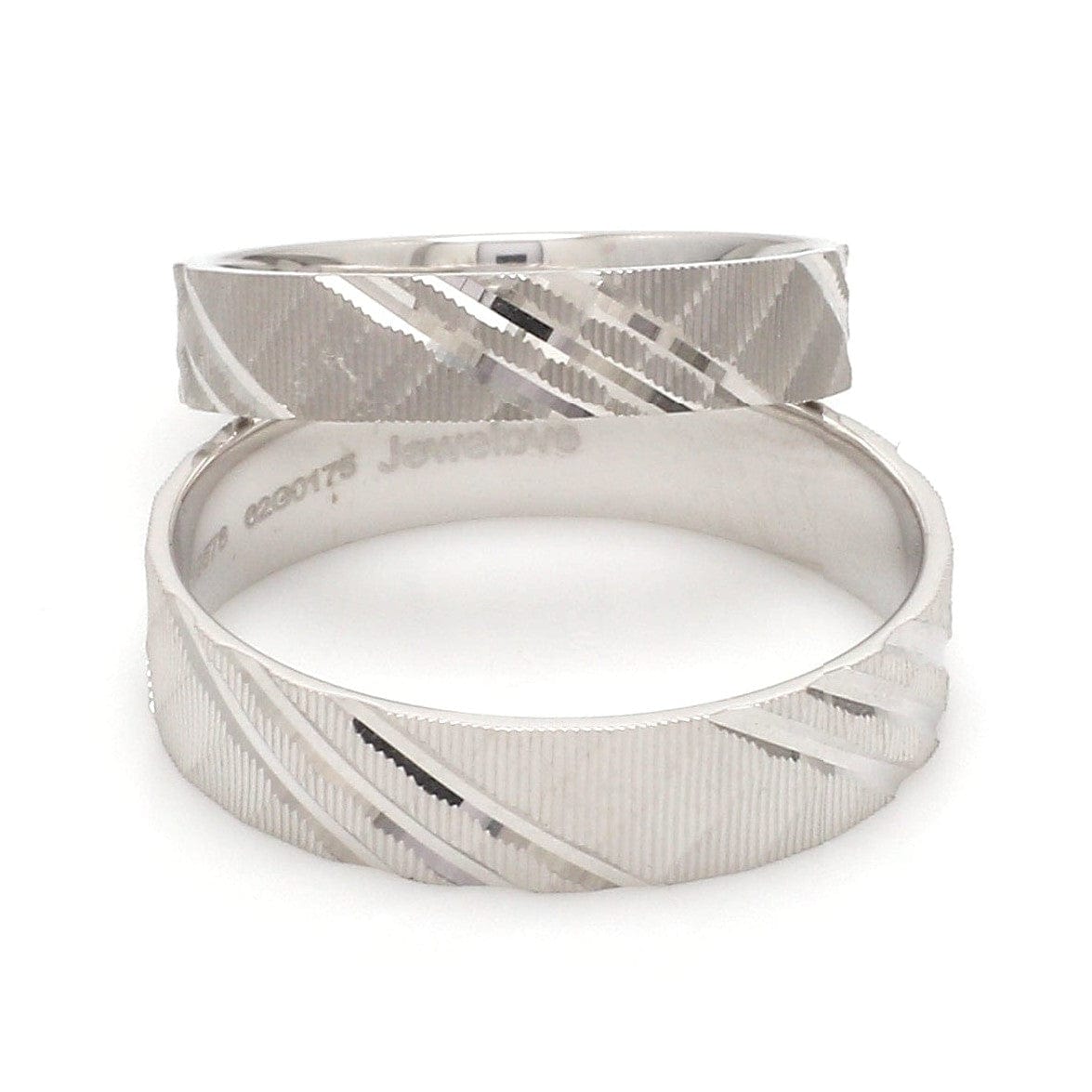 Jewelove™ Rings Ready to Ship - Ring Sizes 11, 21 - Platinum Love Bands for Couple JL PT 1307