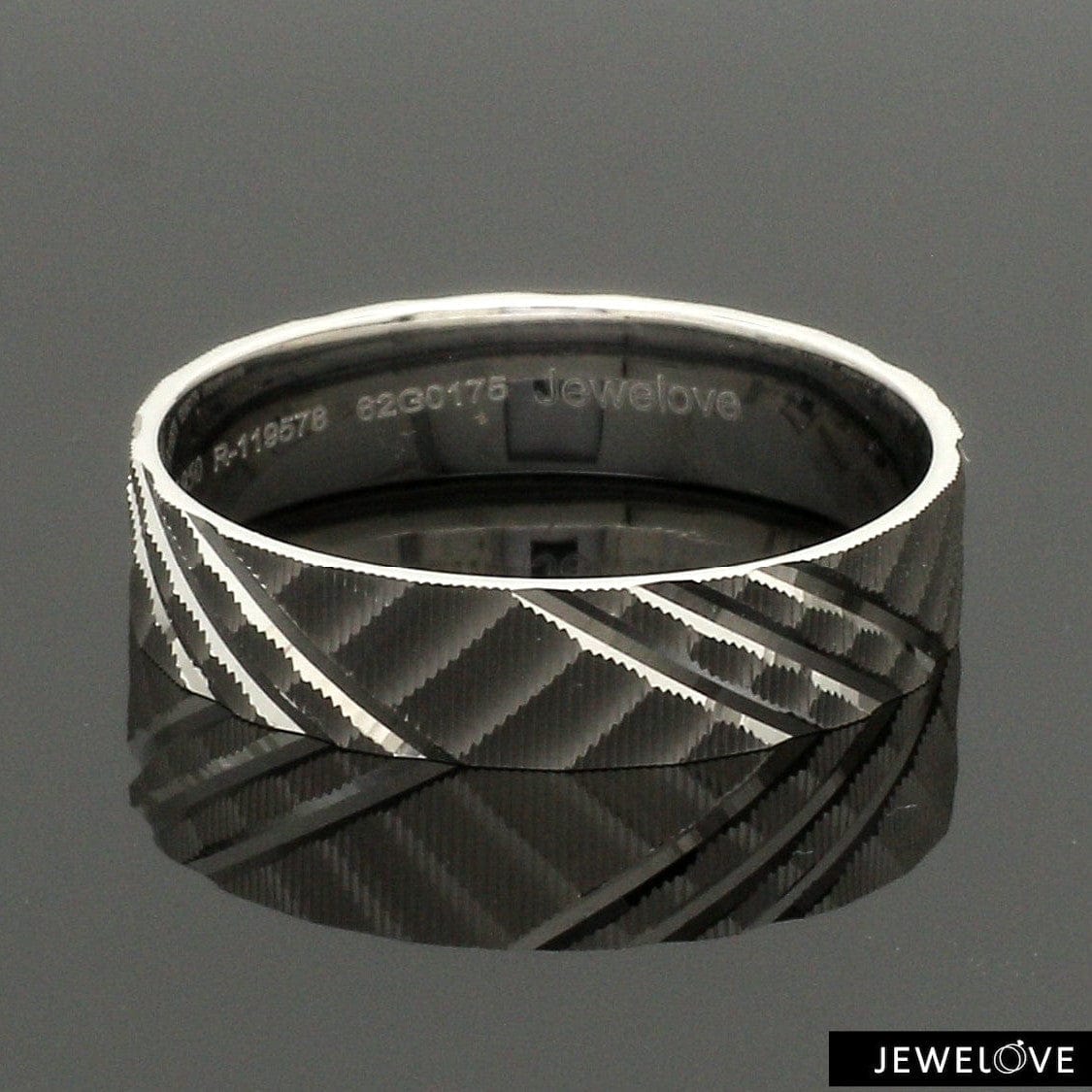 Jewelove™ Rings Ready to Ship - Ring Sizes 11, 21 - Platinum Love Bands for Couple JL PT 1307