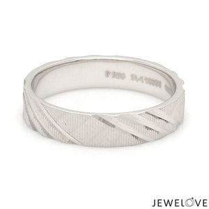 Jewelove™ Rings Ready to Ship - Ring Sizes 11, 21 - Platinum Love Bands for Couple JL PT 1307