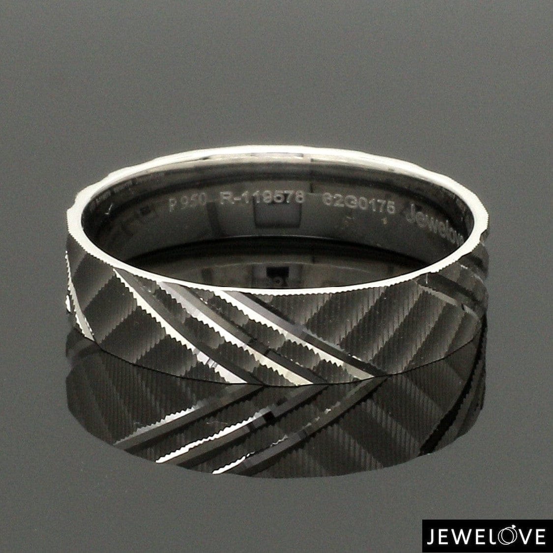 Jewelove™ Rings Ready to Ship - Ring Sizes 11, 21 - Platinum Love Bands for Couple JL PT 1307