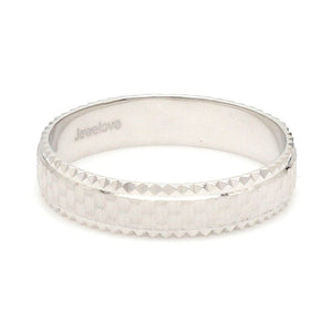 Jewelove™ Rings Ready to Ship - Ring Sizes 11, 22 - Textured Unique Platinum Love Bands for Couples JL PT 1306