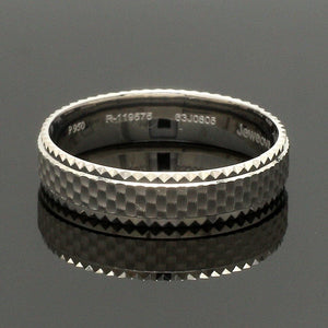 Jewelove™ Rings Men's Band only Ready to Ship - Ring Sizes 11, 22 - Textured Unique Platinum Love Bands for Couples JL PT 1306