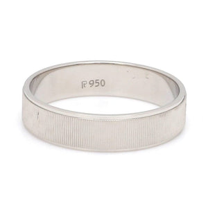 Jewelove™ Rings Men's Band only Ready to Ship - Ring Sizes 12, 21 Designer Textured Platinum Couple Rings JL PT 1109