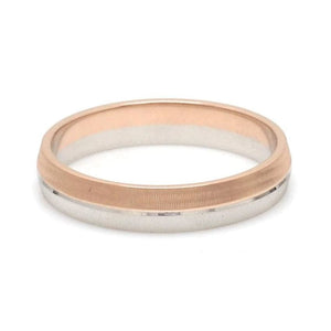 Jewelove™ Rings Ready to Ship - Ring sizes 12, 21 - Designer Unisex Platinum & Rose Gold Couple Rings JL PT 1150