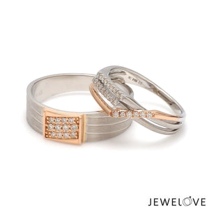 Jewelove™ Rings Ready to Ship - Ring Sizes 12, 22 Platinum Couple Rings JL PT 966