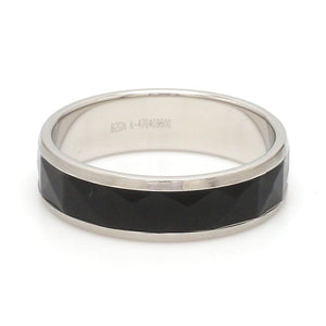 Jewelove™ Rings Ready to Ship - Ring Sizes 12, 22 - Platinum Couple Rings with Black Ceramic JL PT 1330