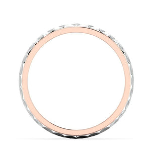 Jewelove™ Rings Ready to Ship - Ring Sizes 13, 22 - Designer Platinum & Rose Gold Couple Rings JL PT 1113