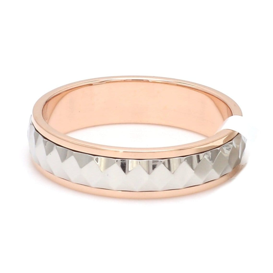 Jewelove™ Rings Ready to Ship - Ring Sizes 13, 22 - Designer Platinum & Rose Gold Couple Rings JL PT 1113