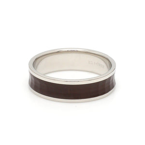 Jewelove™ Rings Ready to Ship - Ring Sizes - 21, 11 - Platinum Couple Rings with Brown Ceramic JL PT 1329