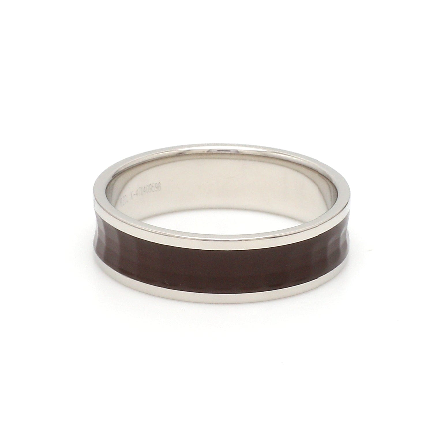 Jewelove™ Rings Ready to Ship - Ring Sizes - 21, 11 - Platinum Couple Rings with Brown Ceramic JL PT 1329