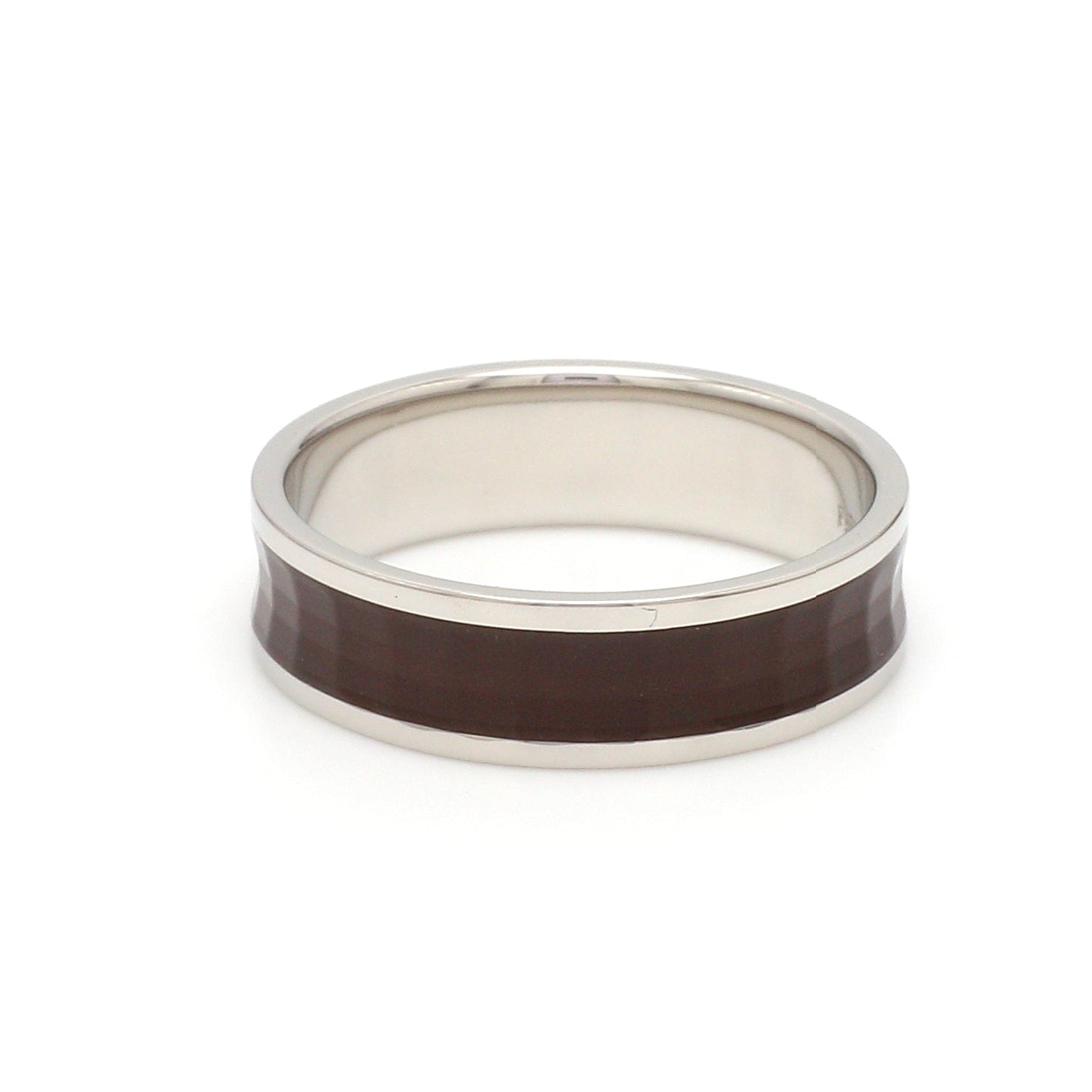 Jewelove™ Rings Ready to Ship - Ring Sizes - 21, 11 - Platinum Couple Rings with Brown Ceramic JL PT 1329